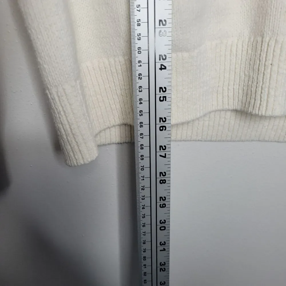Tommy Hilfiger Cream Knit Crest Old Money Academia School Cardigan Size Xl